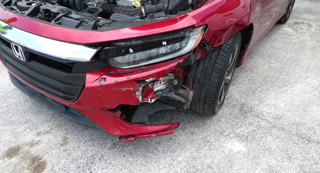 Car damaged in an accident